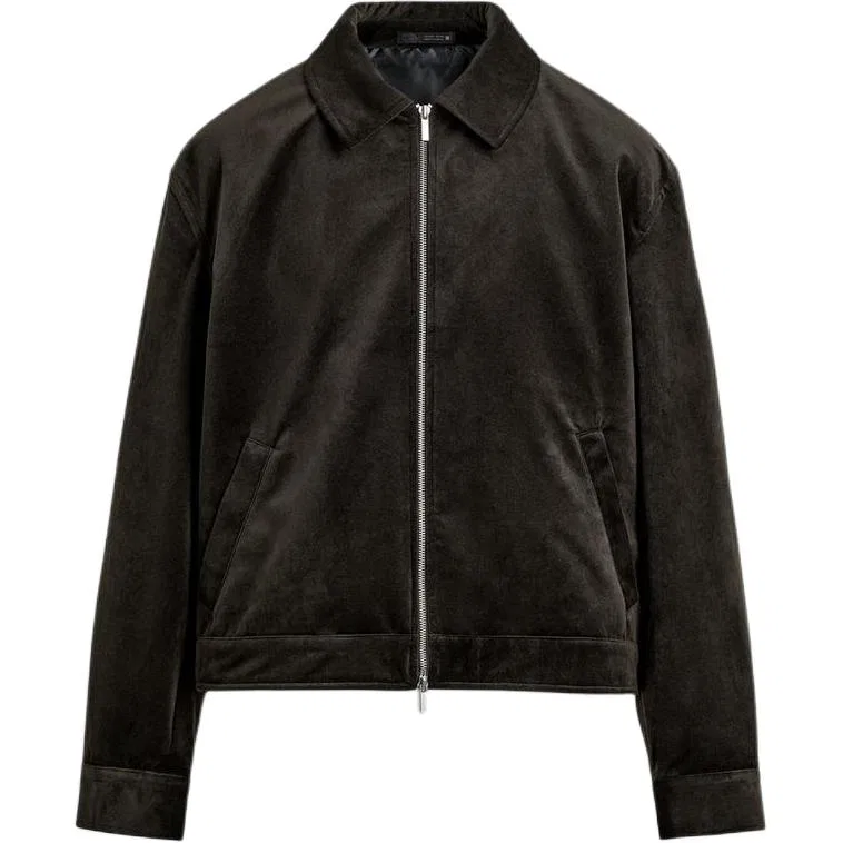 Мужское пальто с лацканами ZARA, Brown