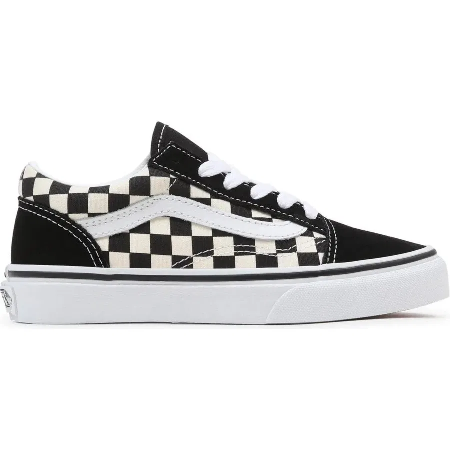 Детские кеды с принтом в клетку Old Skool Vans, Черный — фото 3