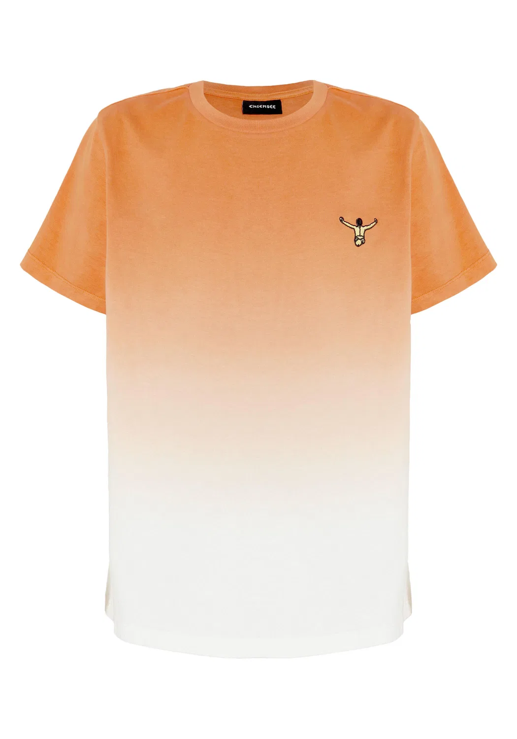 Детская футболка с дип-дай принтом T-Shirt mit Dip-Dye Unikat Chiemsee, Orange