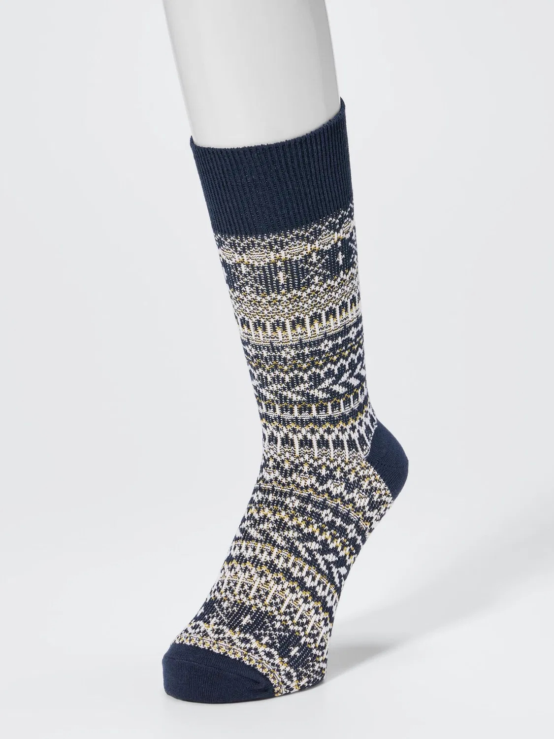 Носки Uniqlo Heattech Fairisle, терморегулирующие, натуральный — фото 2