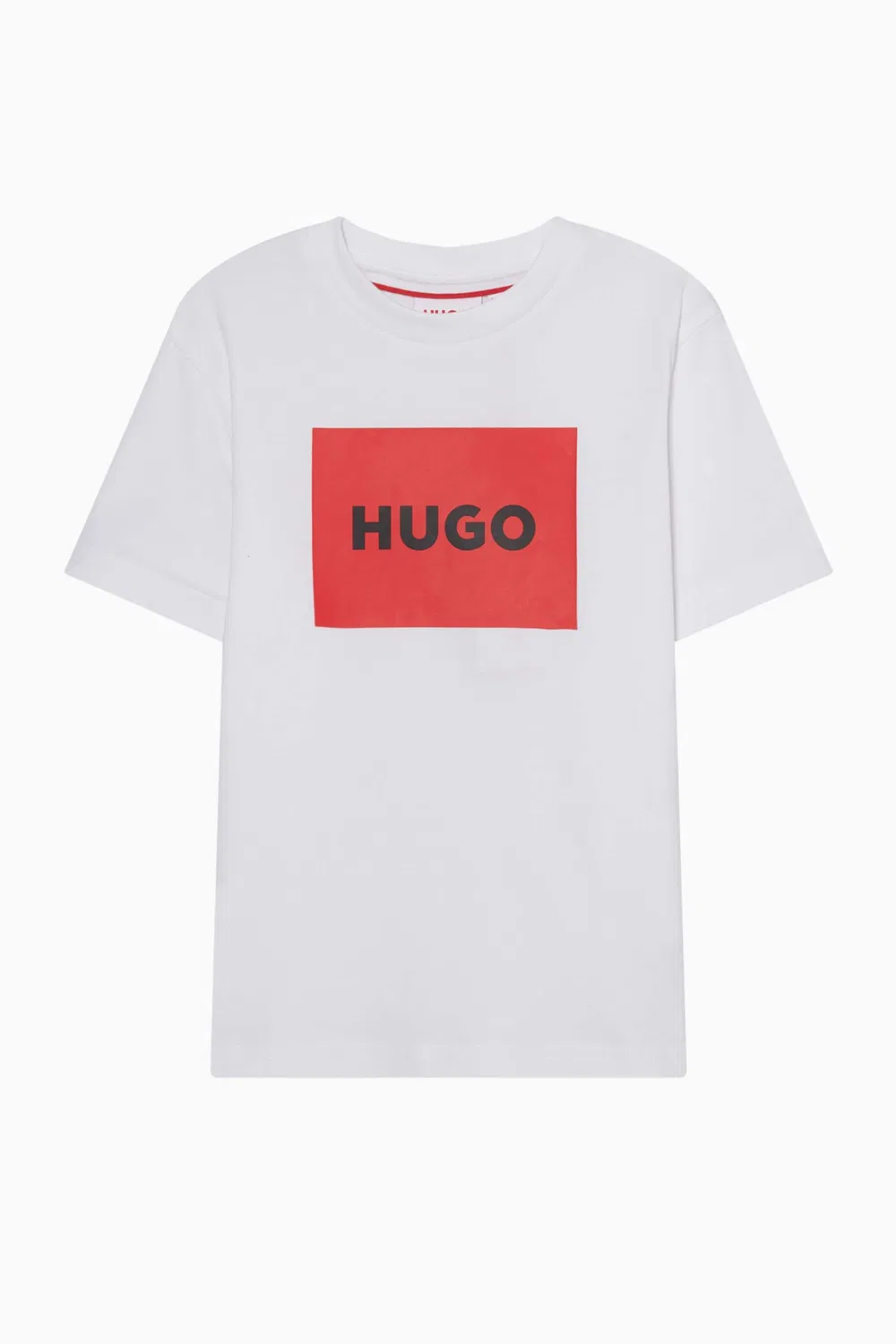 Футболка хлопковая с принтом-логотипом HUGO, белый