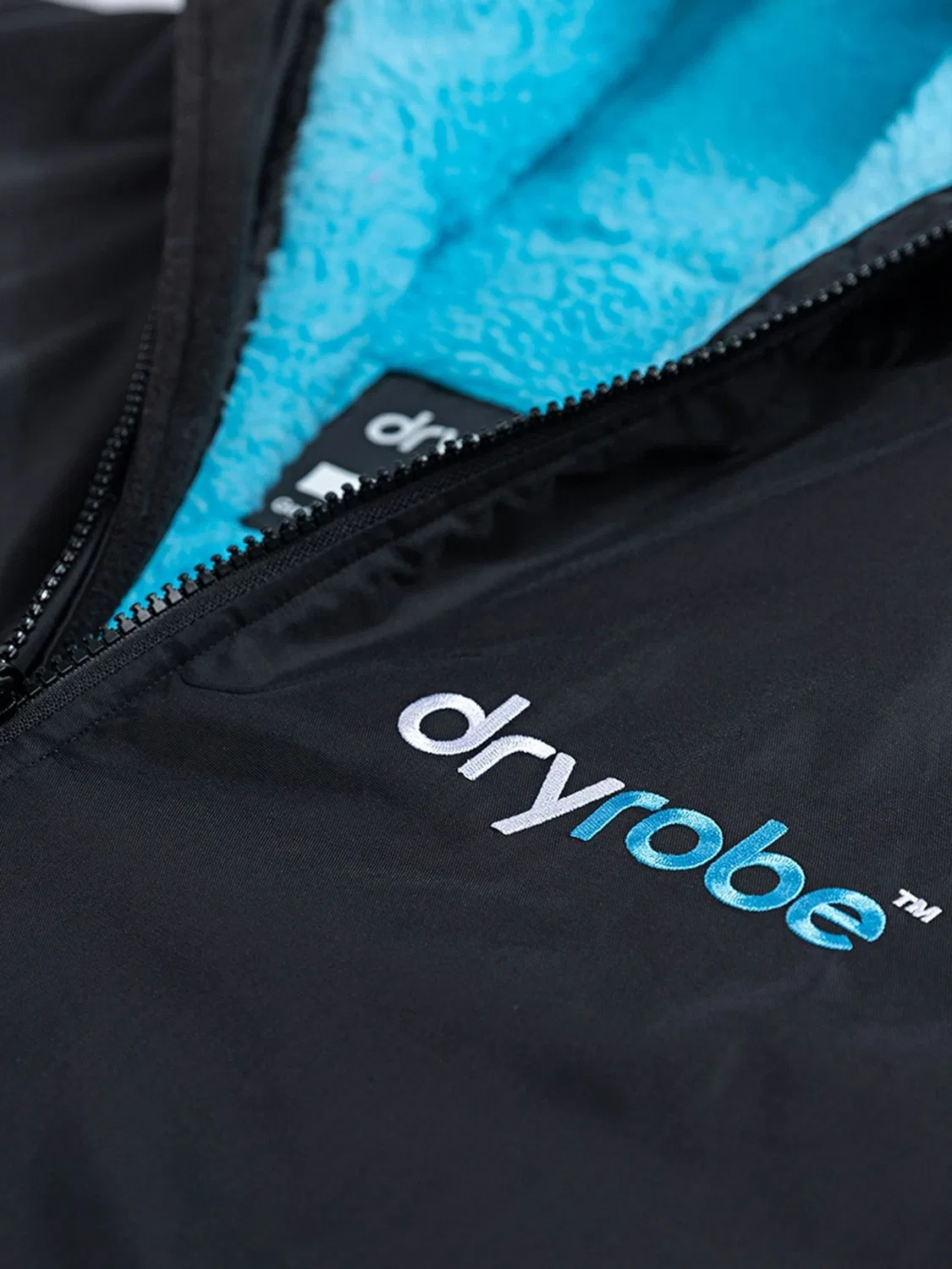Халат для переодевания длинный, детский dryrobe Advance, черный — фото 4
