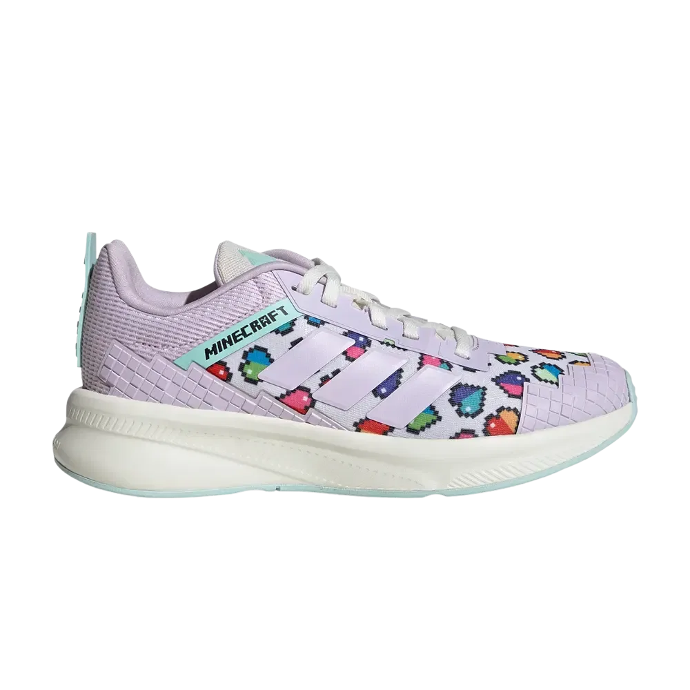Кроссовки Minecraft x Adidas FortaRun 4.0 J, фиолетовый