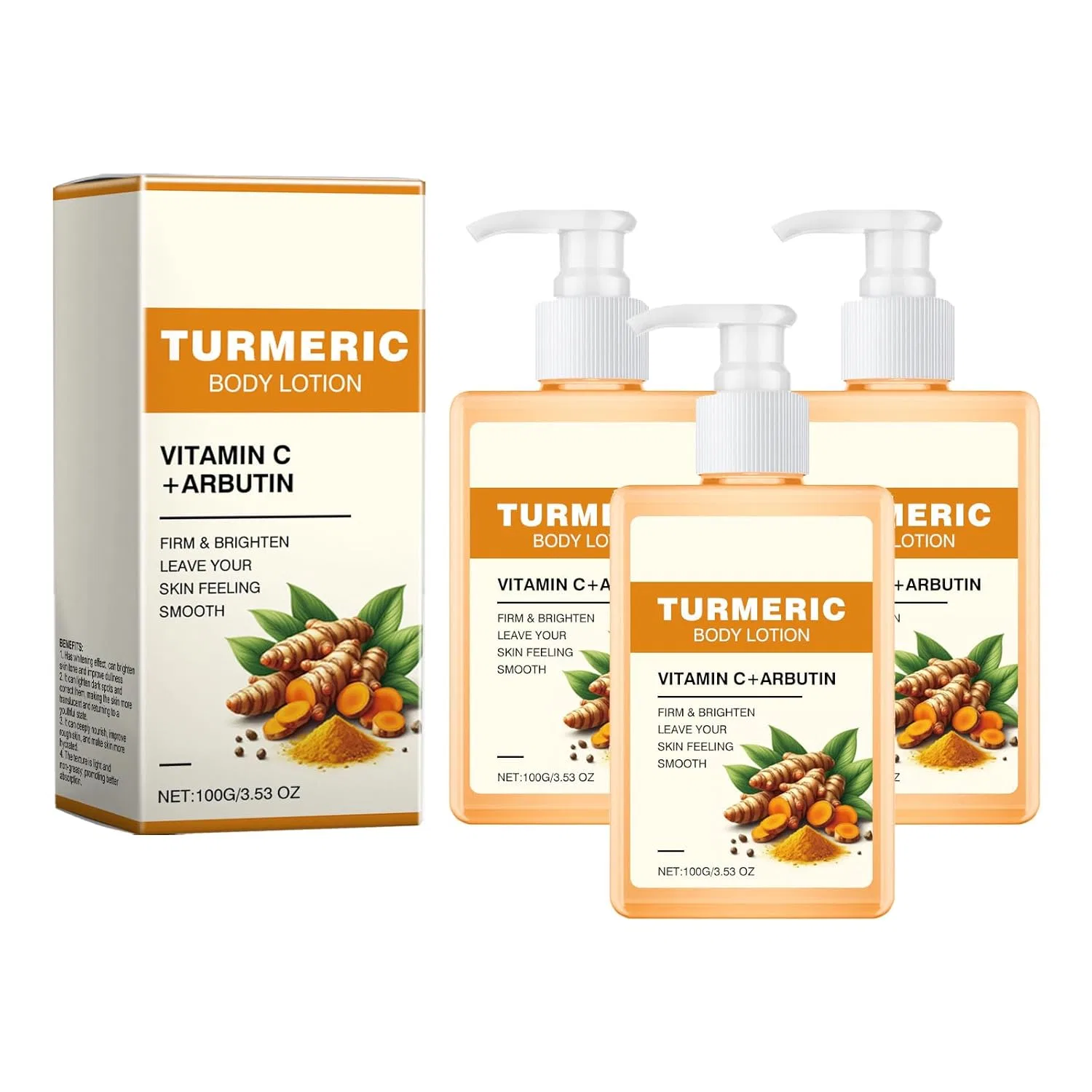 Крем для тела Turmeric с витамином C, увлажняющий, QPJUVC, 150 г