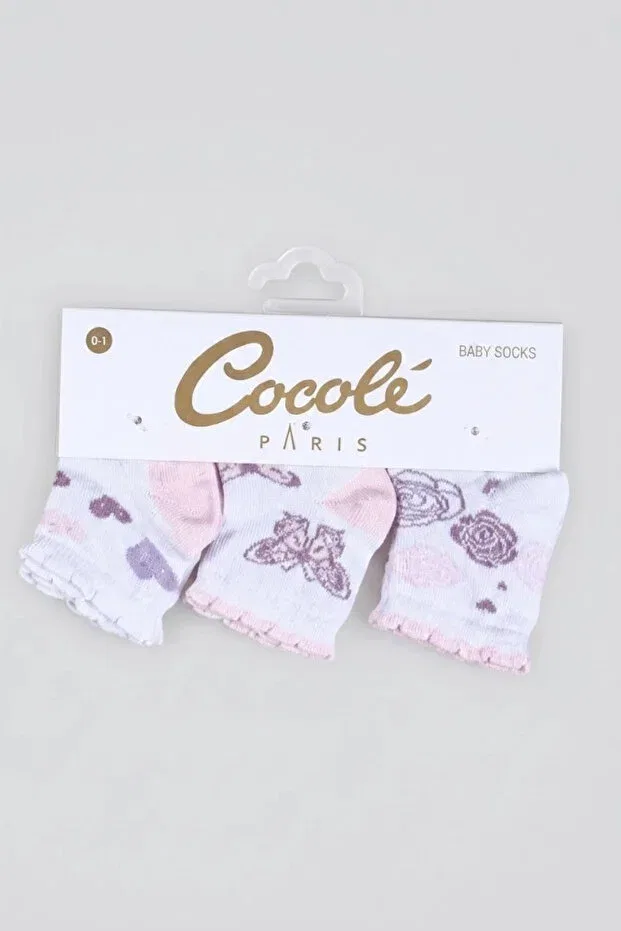 Детские носки для девочек хлопковые с рюшами Cocole Socks, Multicolor — фото 3