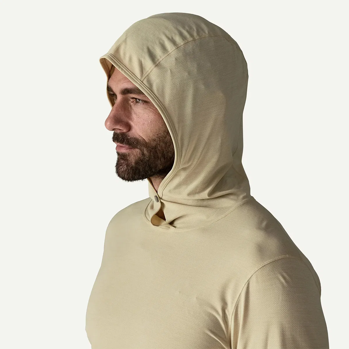 Мужская худи из переработанного полиэстера Capilene Cool Ultra Hoodie Patagonia, Pumice/Dyno White X-Dye — фото 3