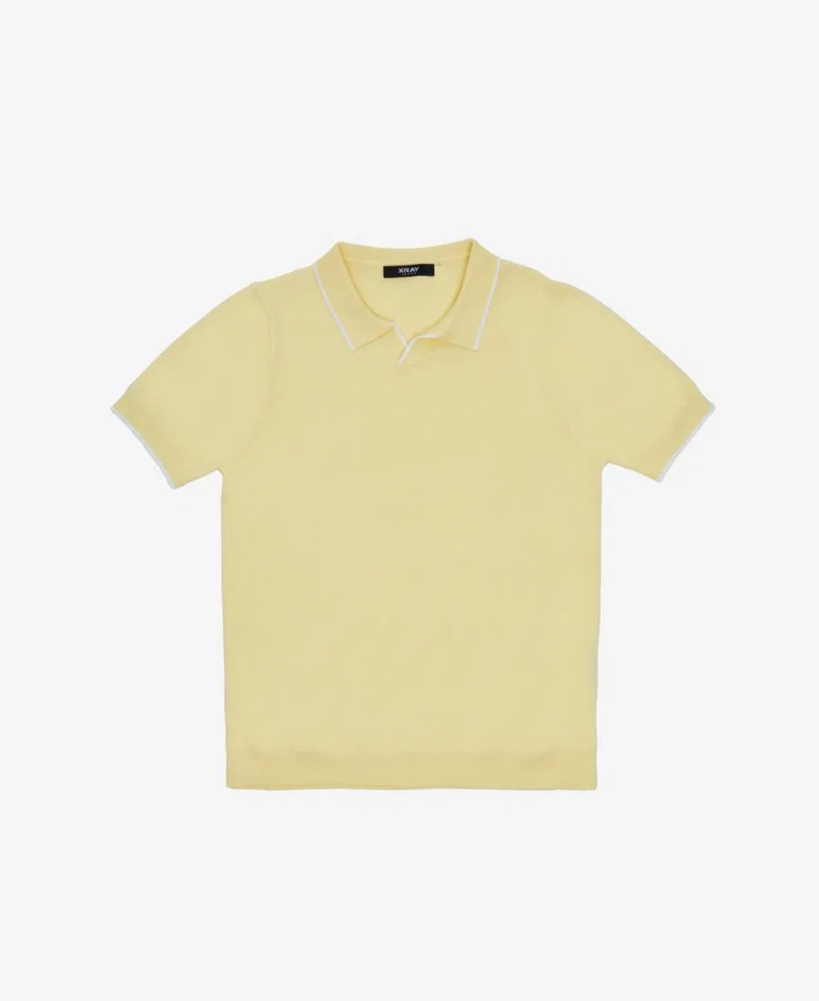 Детское поло для мальчиков с коротким рукавом Johnny Collar Short Sleeve Sweater Polo XRAY, Yellow