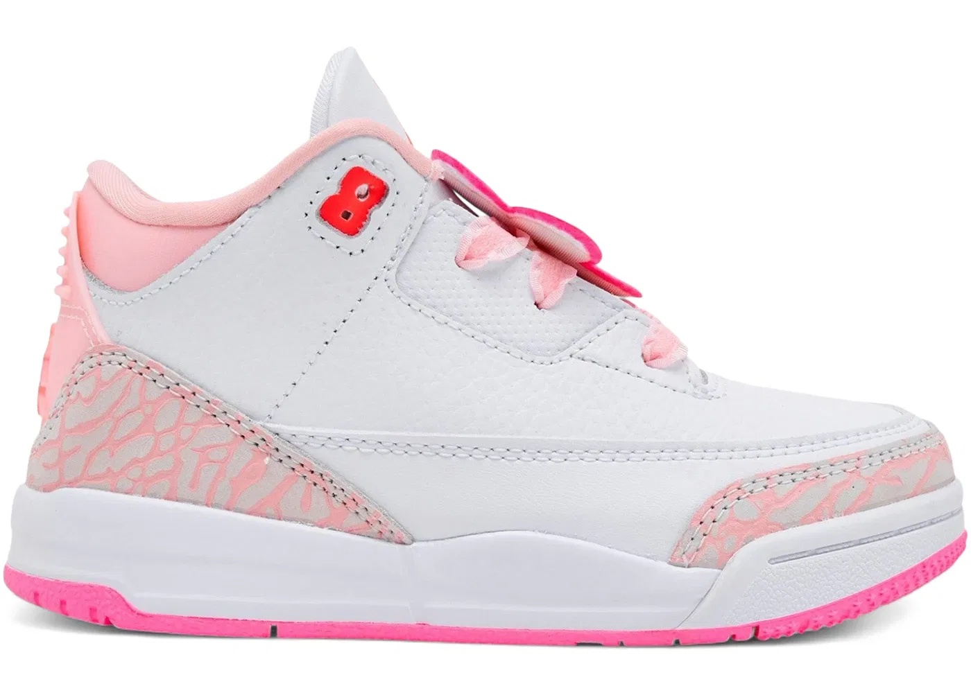 Детские кроссовки Air Jordan 3 Retro Spring Flowers Jordan, Pearl Pink/Hyper Orange/Pink Bloom/Pink Glow/Light Aqua/Sail
