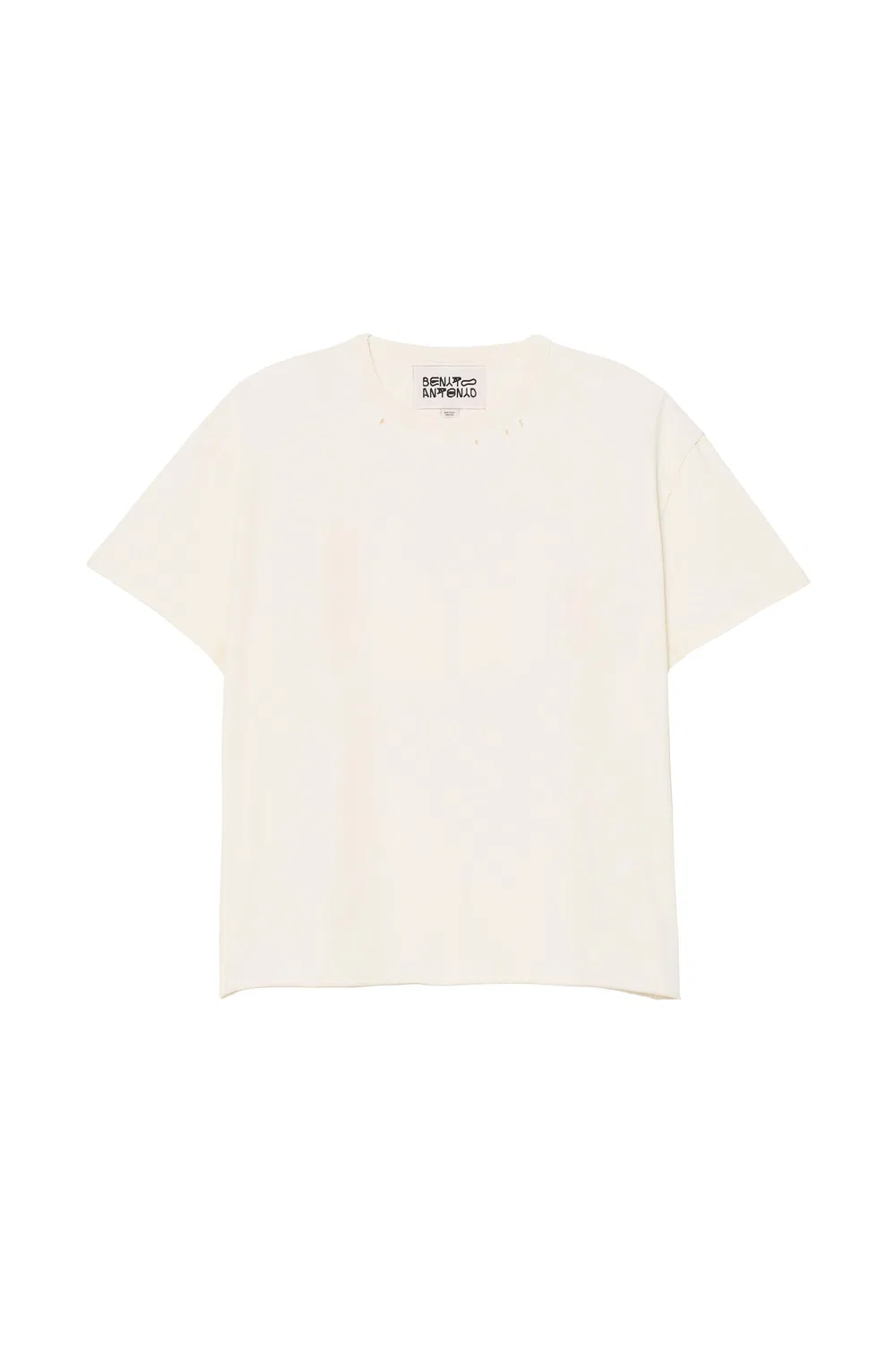 Футболка с эффектом потертости, вывернутая наизнанку ZARA, Butter — фото 2