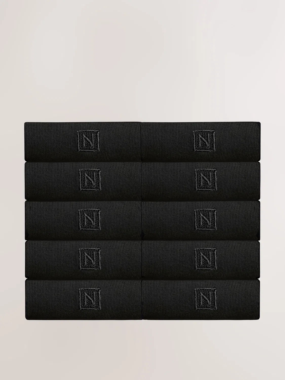 Носки повседневные, 10 пар, Black Logo Embroidered Lasting Fresh Next, черные