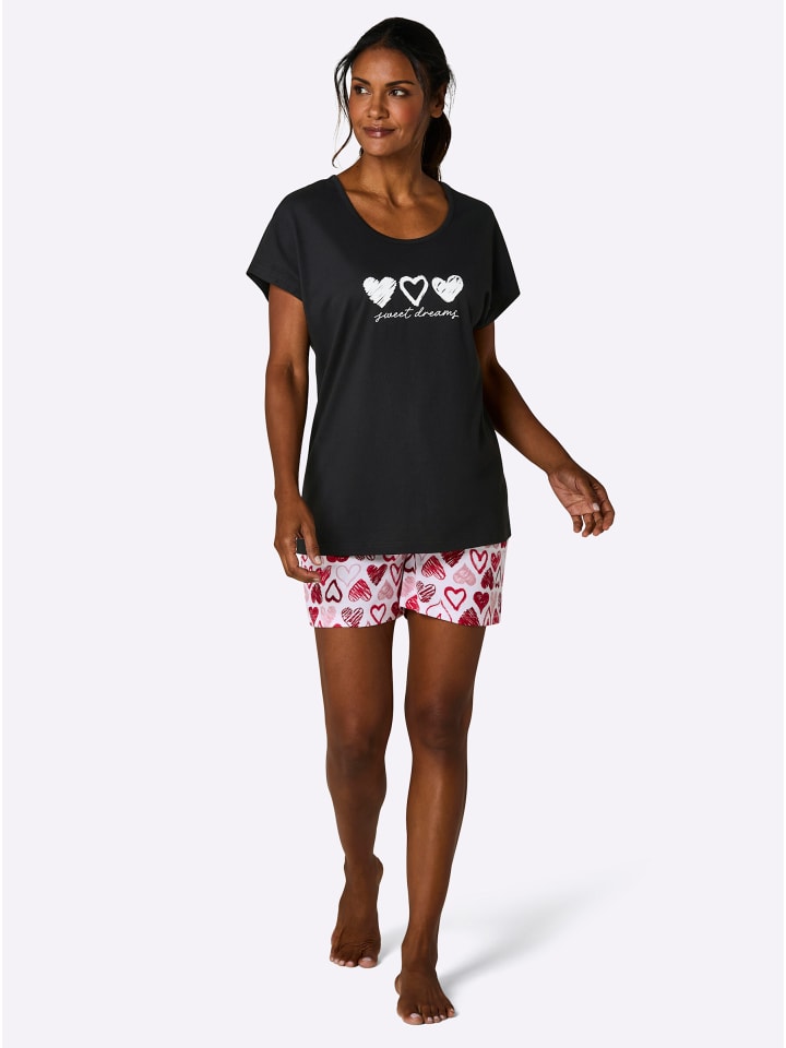 

WITT WEIDEN Короткие шорты с черно-красным принтом