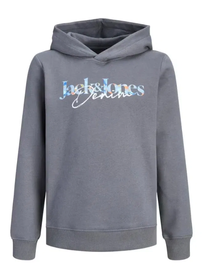 Худи с капюшоном Jack & Jones Junior, серый