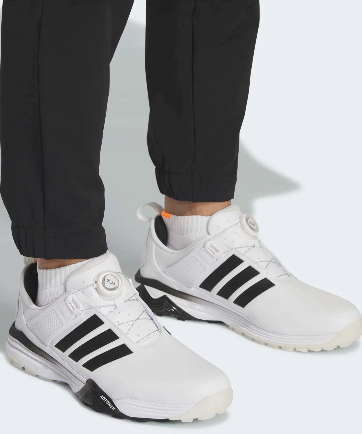 Мужские джоггеры с двойным плетением для гольфа, 0/10, Adidas, Black — фото 4