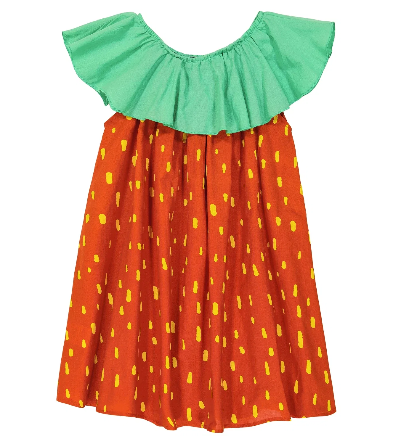 Платье хлопковое Stella Mccartney Kids, красный — фото 4