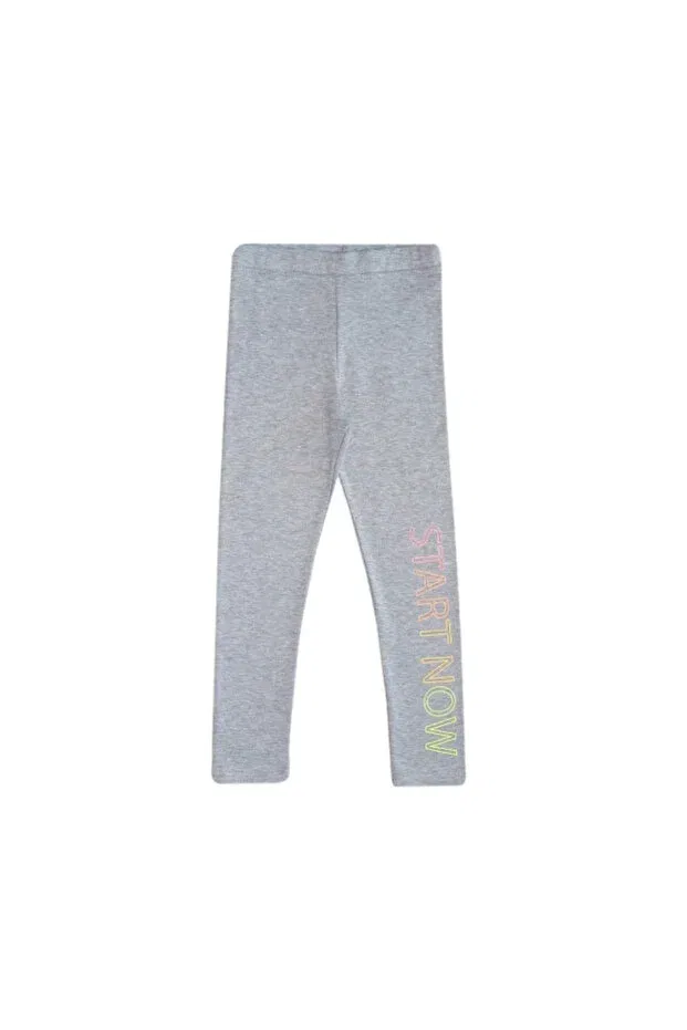 Детские леггинсы для девочек с принтом Start Now Lovetti, Gray 2 — фото 3