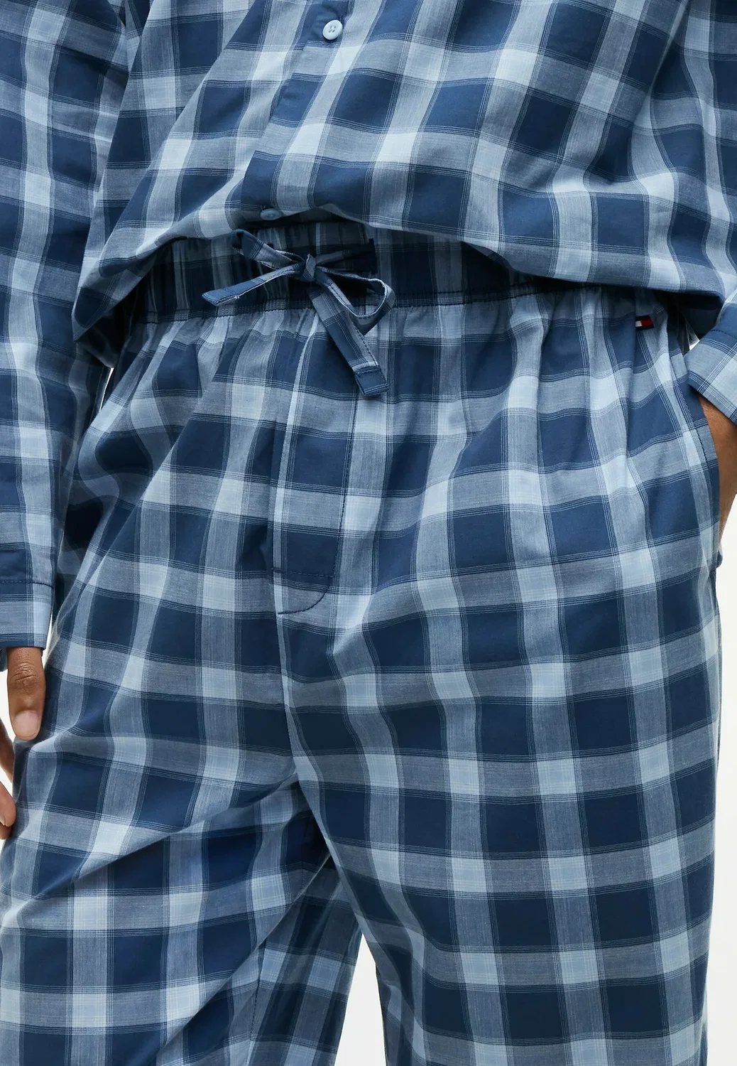 Оригинальный пижамный комплект с принтом - пижамный комплект Tommy Hilfiger, Chambray Blue Shadow Check — фото 4