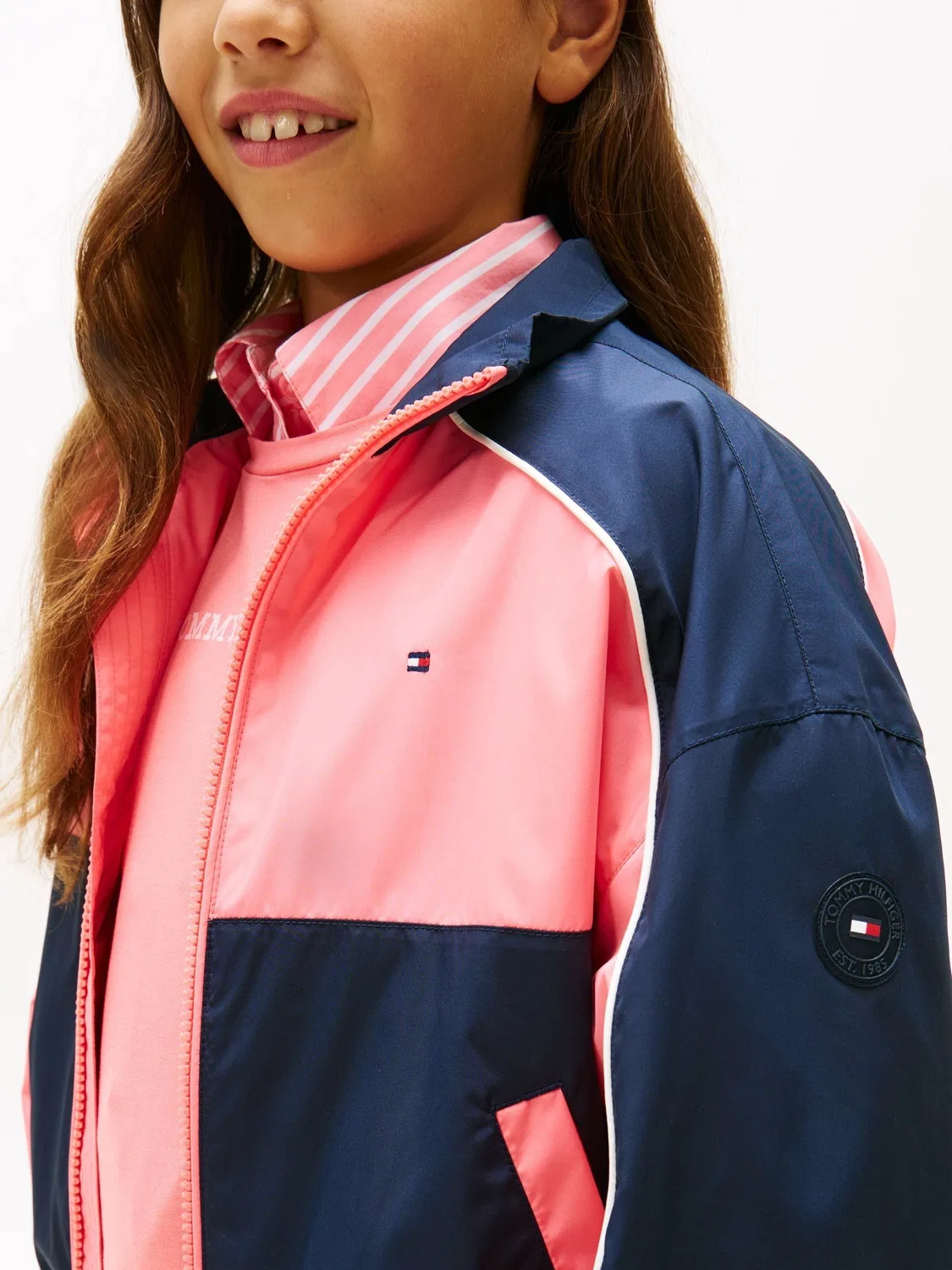 Ветровка, свободный крой Tommy Hilfiger, розовый — фото 4
