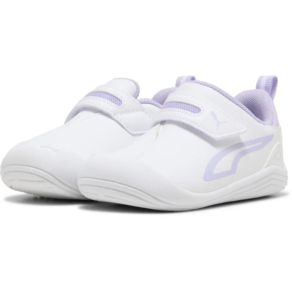 Детские кроссовки для девочек с липучкой Puma Kitten SL V, White — фото 2