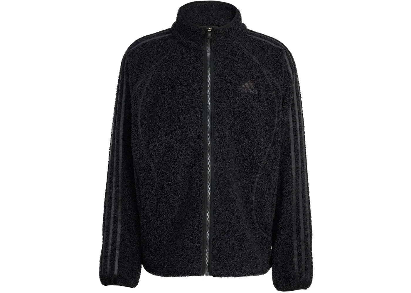 Мужская куртка из флиса с длинным рукавом Tracktop Adidas, Black