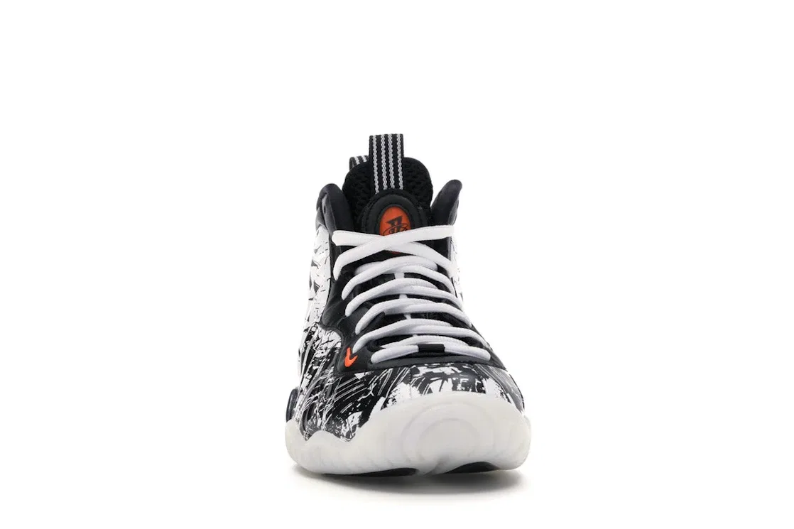 Детские кроссовки Lifestyle с принтом Shattered Backboard Nike Air Foamposite One Nike, Black/White-Total Orange — фото 2