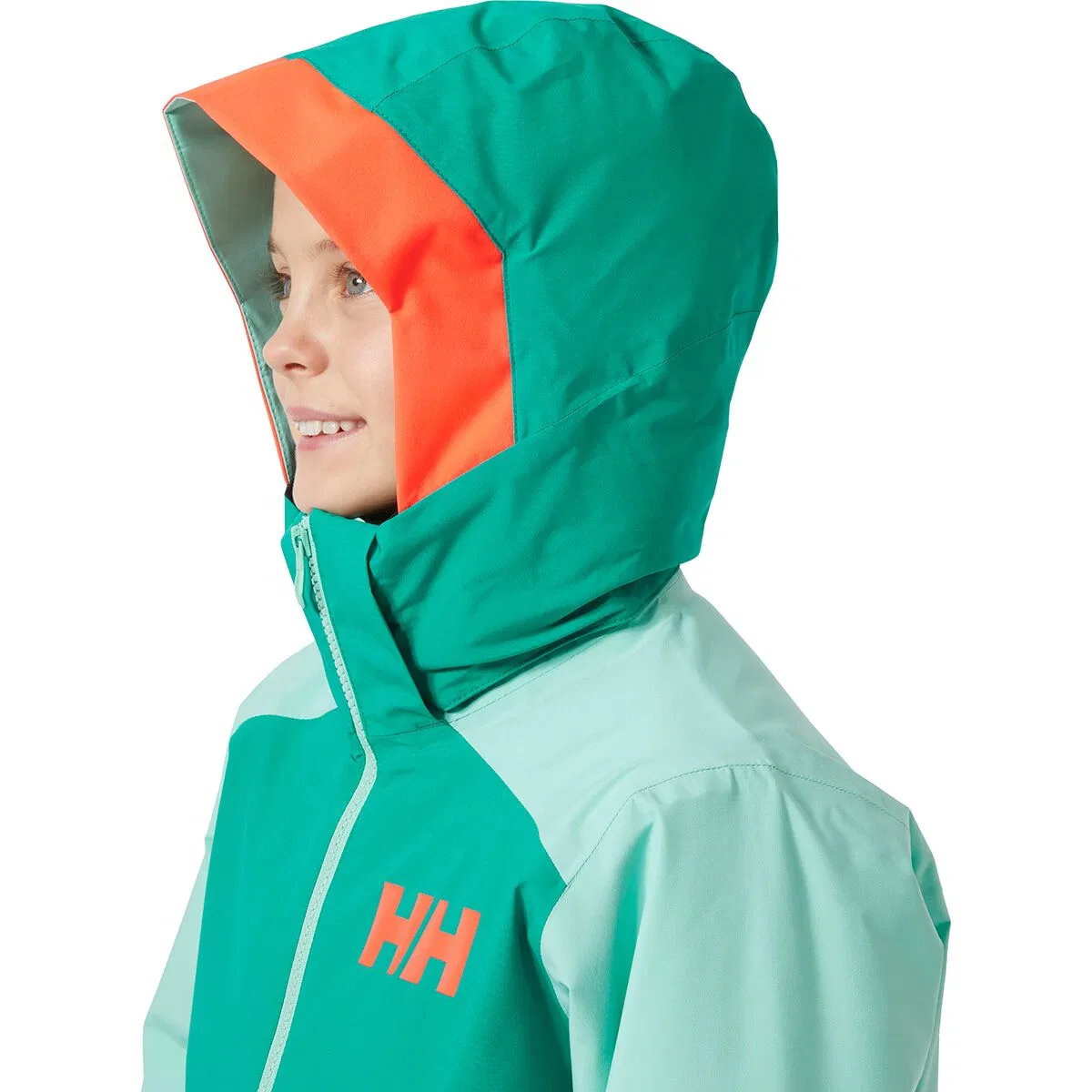 Детская снеговая куртка для девочек с технологией Helly Tech Protection Jr Stellar Jacket 2.0 Helly Hansen, Lagoon — фото 2