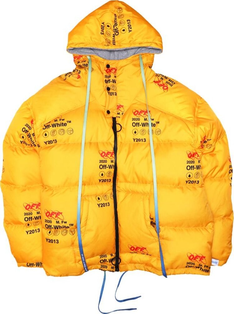 

Пуховик Off-White Industrial Zipped Puffer 'Yellow', желтый