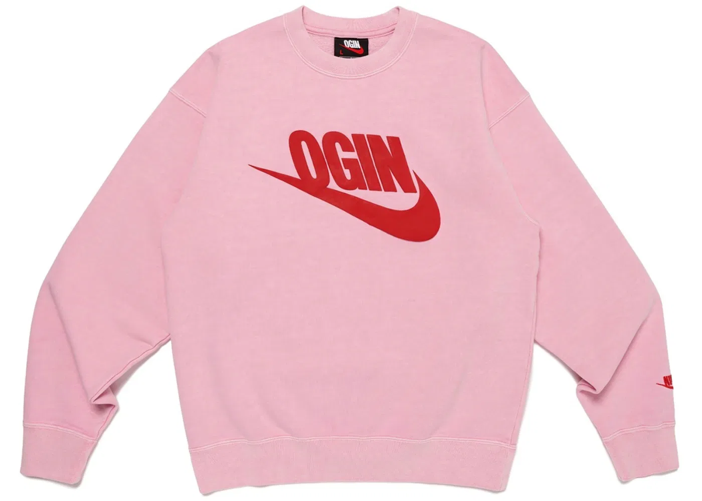 Мужской свитшот с начесом Nike x Nigo NRG Fleece Crew Sweatshirt (Japan Exclusive) Nike, Pink