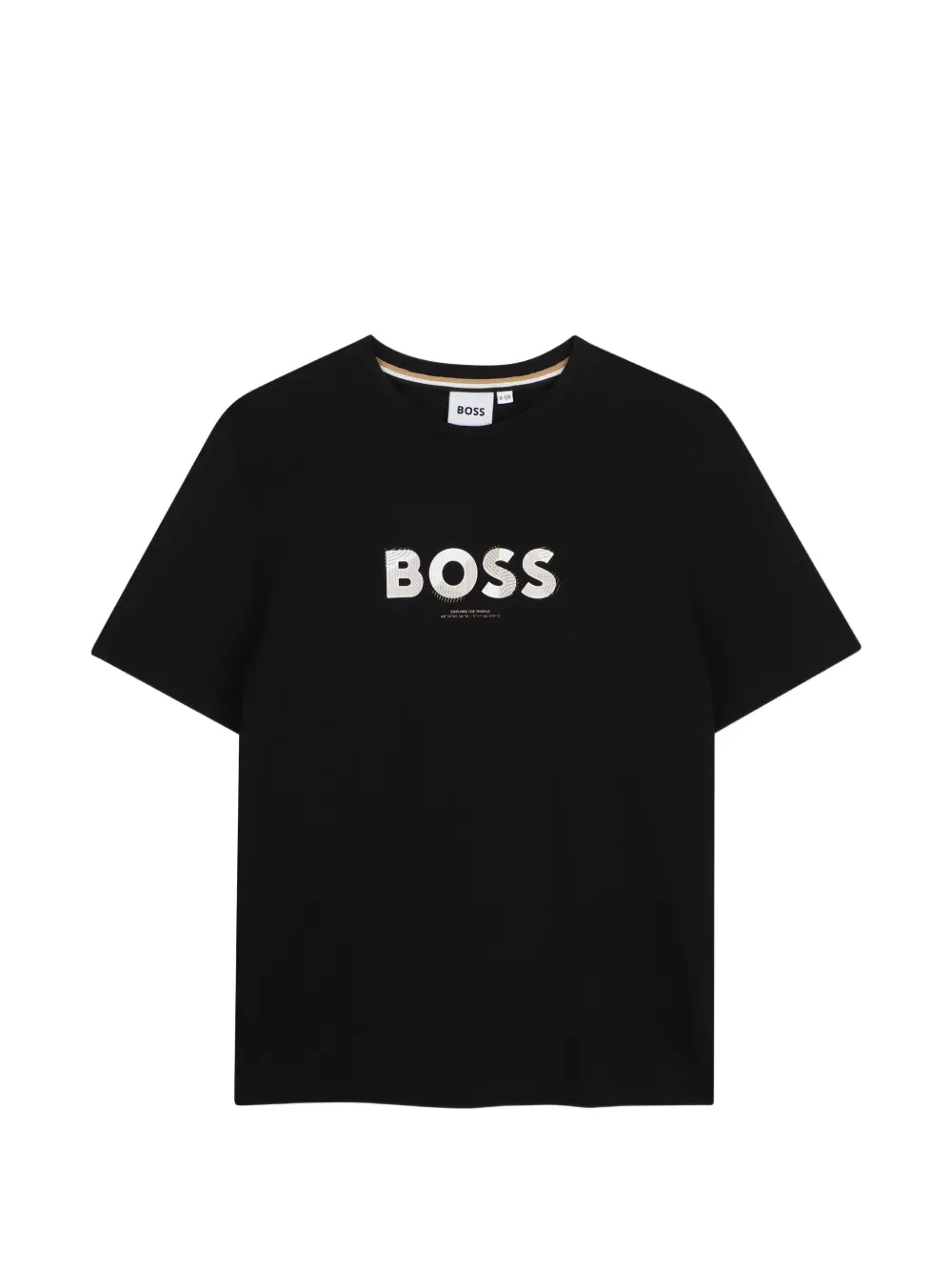 Футболка с коротким рукавом BOSS Kidswear, черный