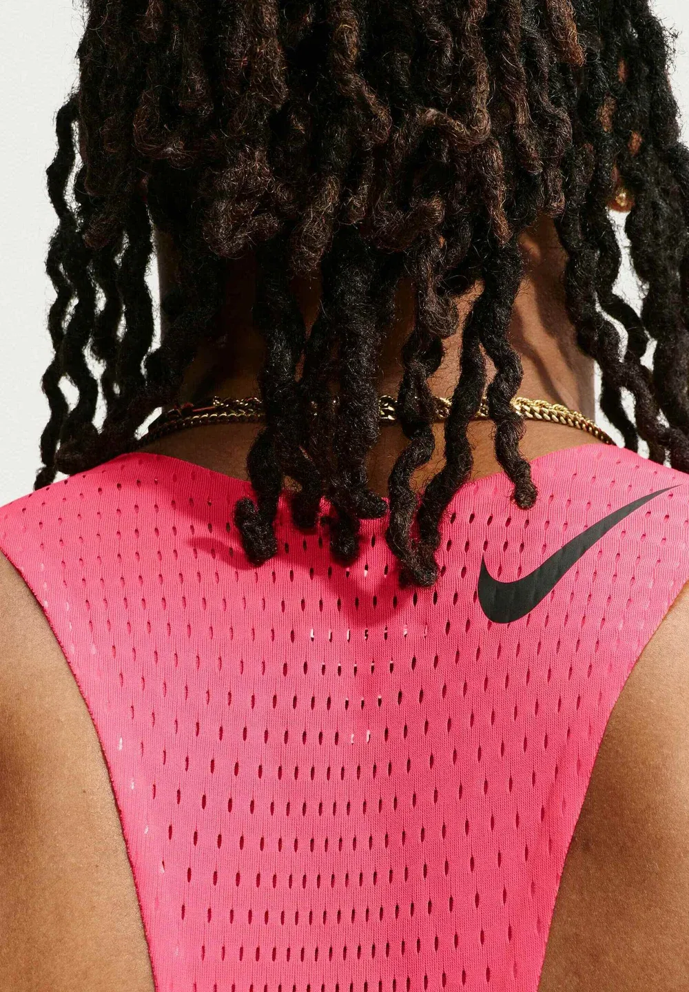 M nk dfadv aroswft singlet - top Nike Performance, Fusion Red Black — фото 4