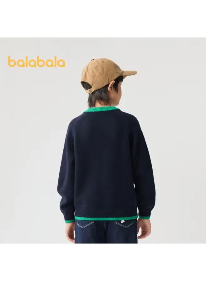 Пуловер детский с фактурным узором из цветных блоков Balabala — фото 2
