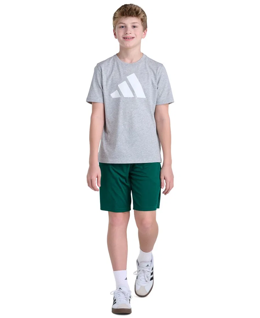 Шорты adidas с эластичным поясом и шнурком, Collegiate Green — фото 2