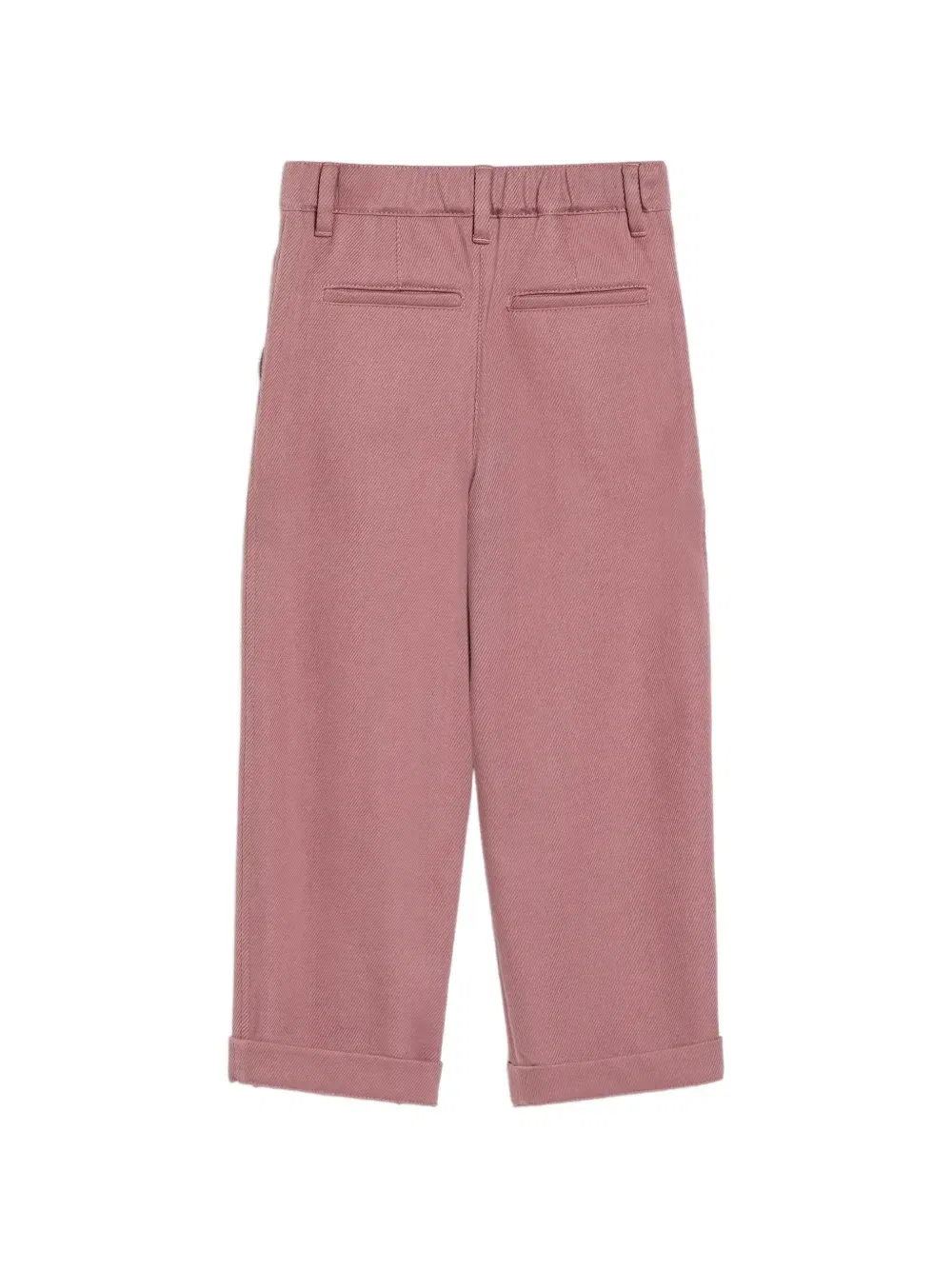 Брюки свободного кроя с декором Monili Brunello Cucinelli Kids, розовый — фото 2