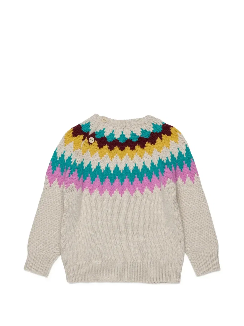 Свитер с узором фэр-айл Dsquared2 Kids, бежевый — фото 2