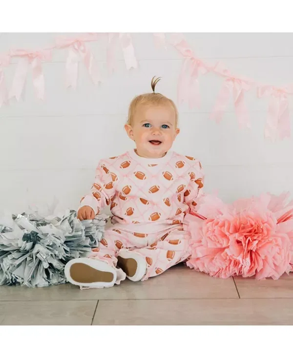 Детские брюки для девочек с расклешением Football Trellis Sweet Wink, Ballet Pink — фото 3