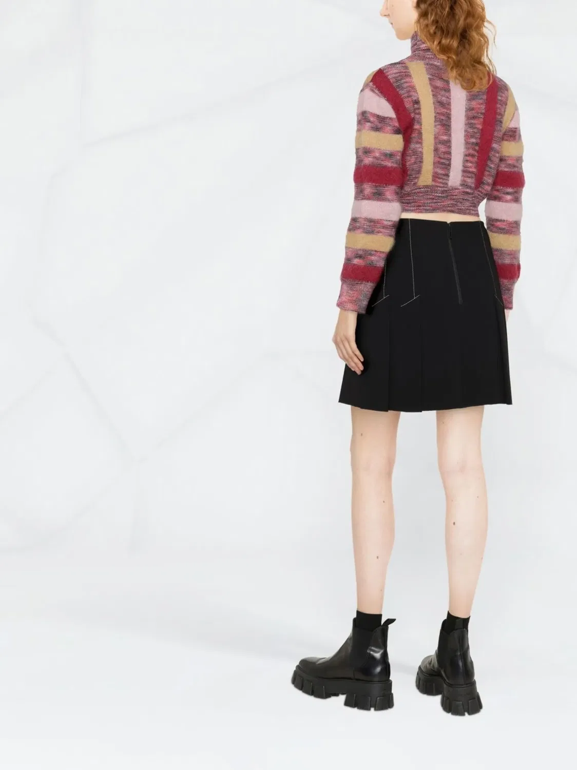 Срочный пуловер с полосками и воротником DSQUARED2, красный — фото 4