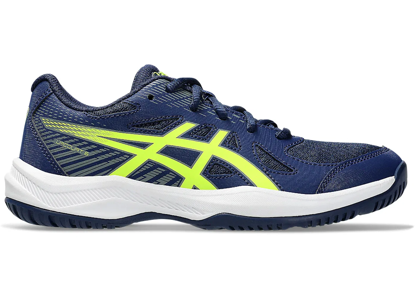 Детские кроссовки спортивные ASICS Upcourt 6, Blue Expanse Safety Yellow