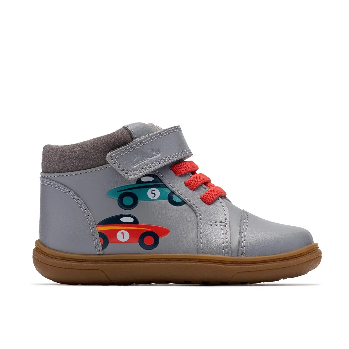 Детские ботинки на щиколотке с ретро-дизайном Flash Retro T Clarks, Grey