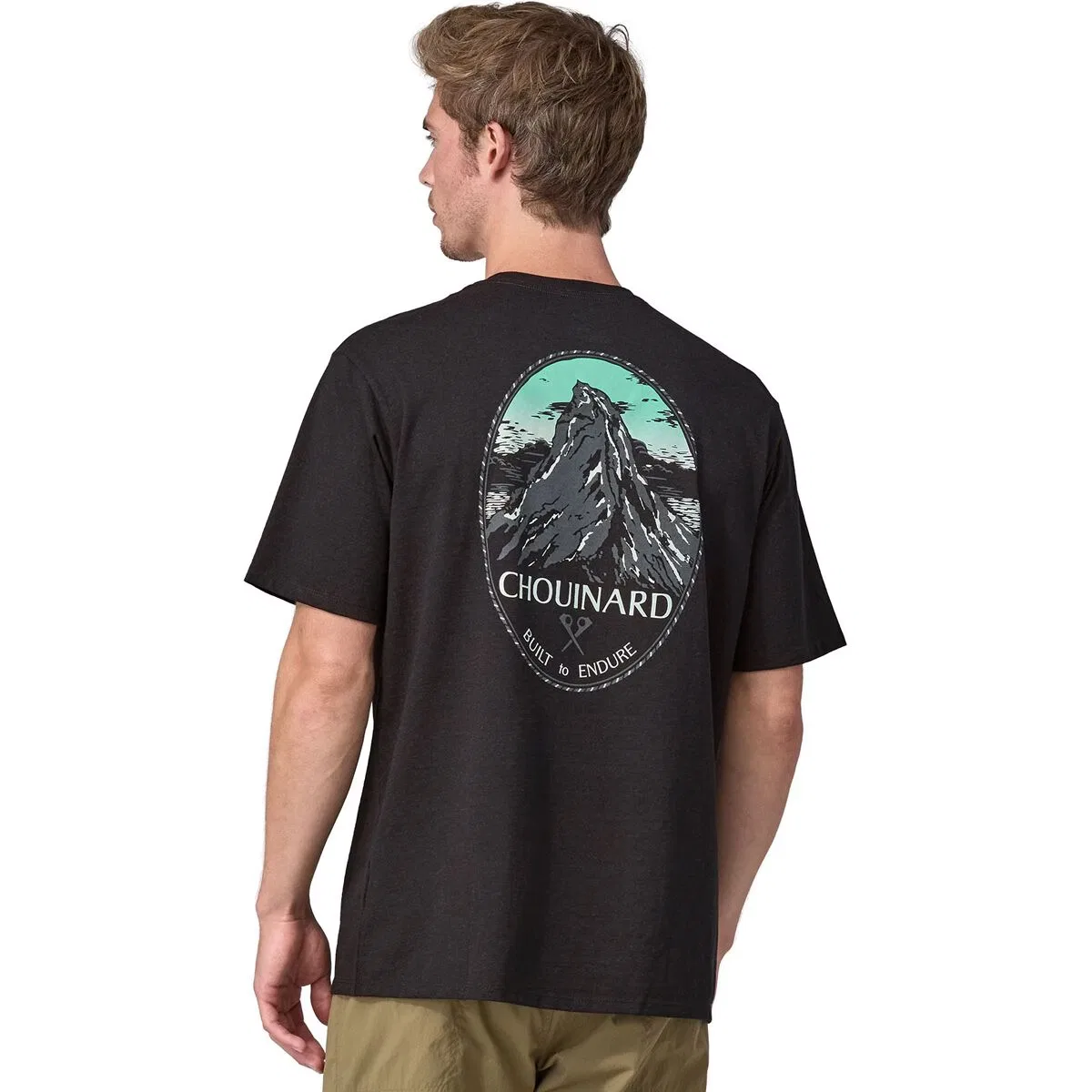 Мужская футболка с принтом Chouinard Crest Pocket Responsibili-Tee Patagonia, Ink Black
