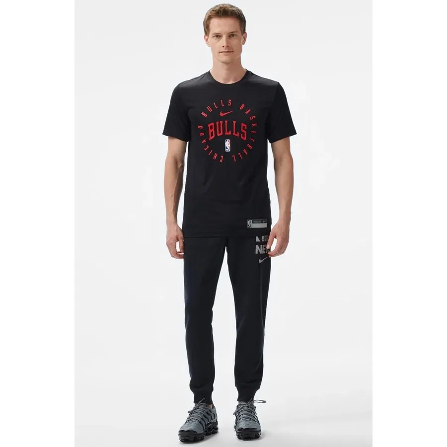 Футболка с длинным рукавом Chicago Bulls NBA SS Crew Black Nike, Черный — фото 4