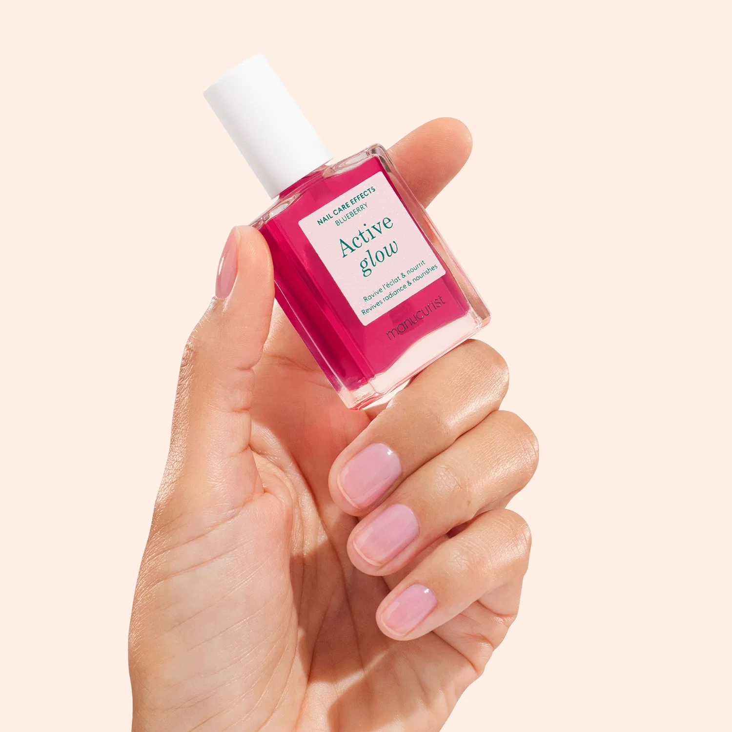 Уходовый лак для ногтей Active Glow с эффектом здорового блеска, 15 мл, MANUCURIST, Blueberry — фото 4