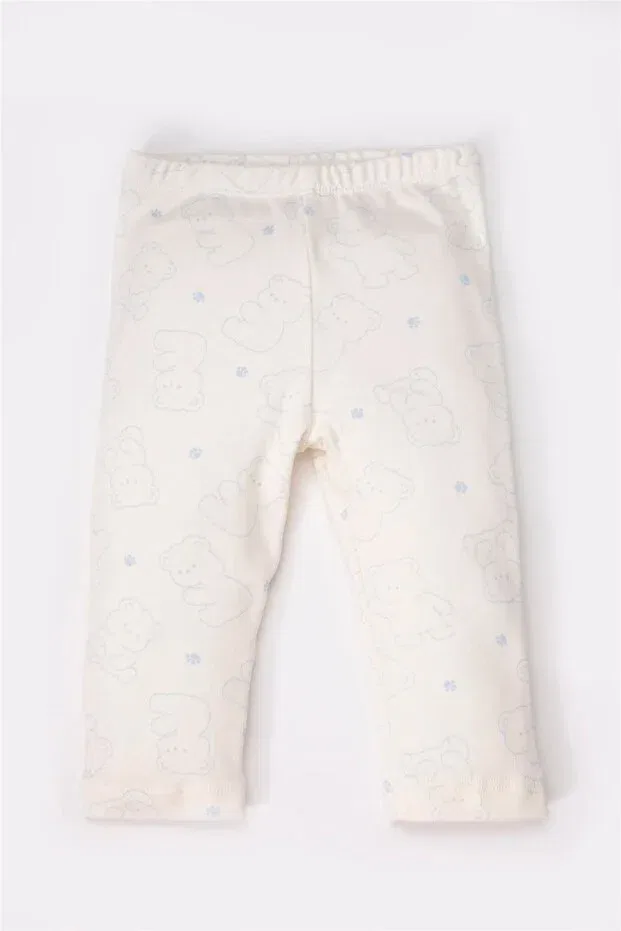 Детские леггинсы для девочек органические 2-pack Interlock tights 2-pack (cute bear) Bebetto, Blue — фото 2