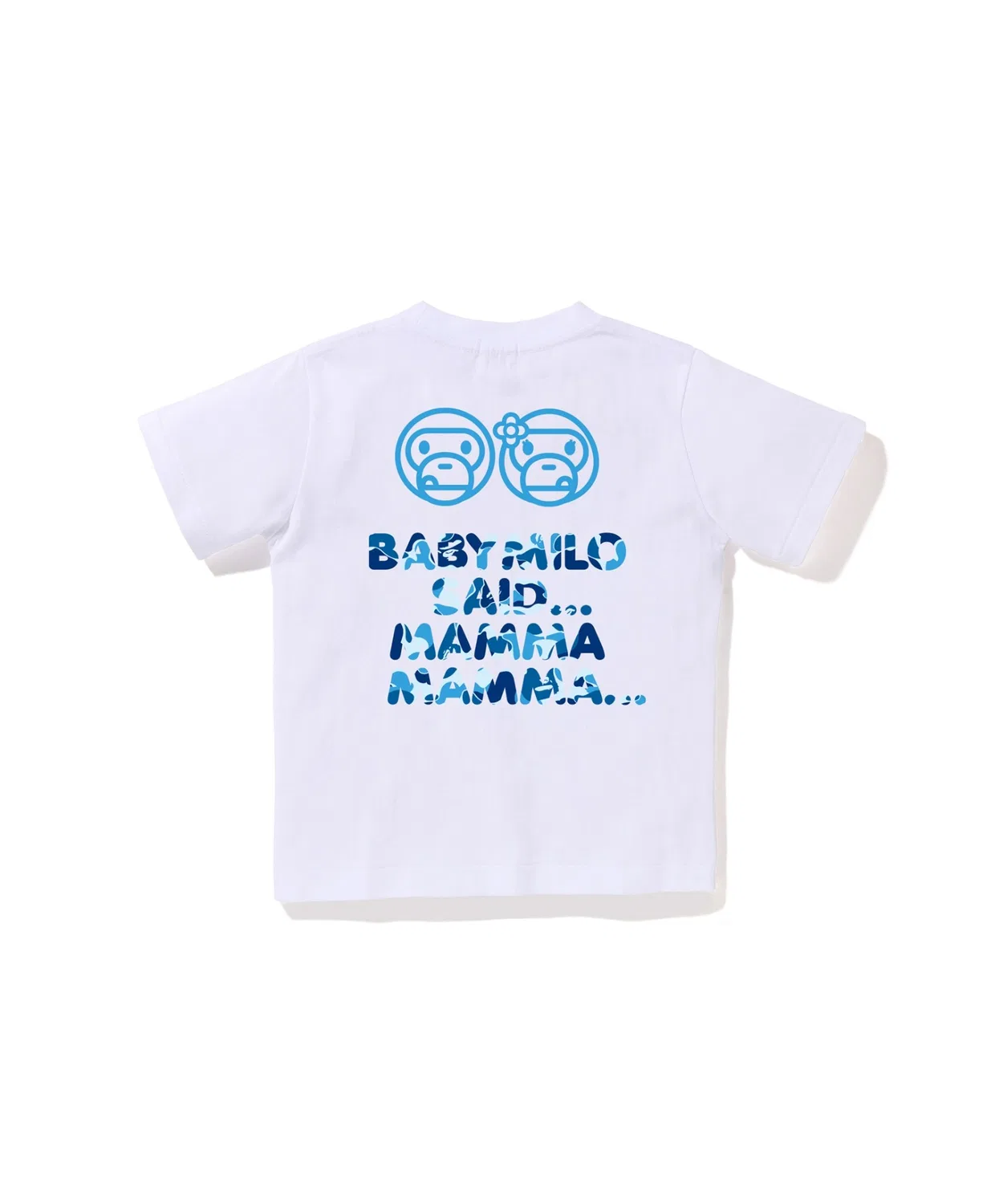 Детская футболка с коротким рукавом с принтом ABC CAMO MILO ICE POP SUMMER TEE A BATHING APE, White — фото 2