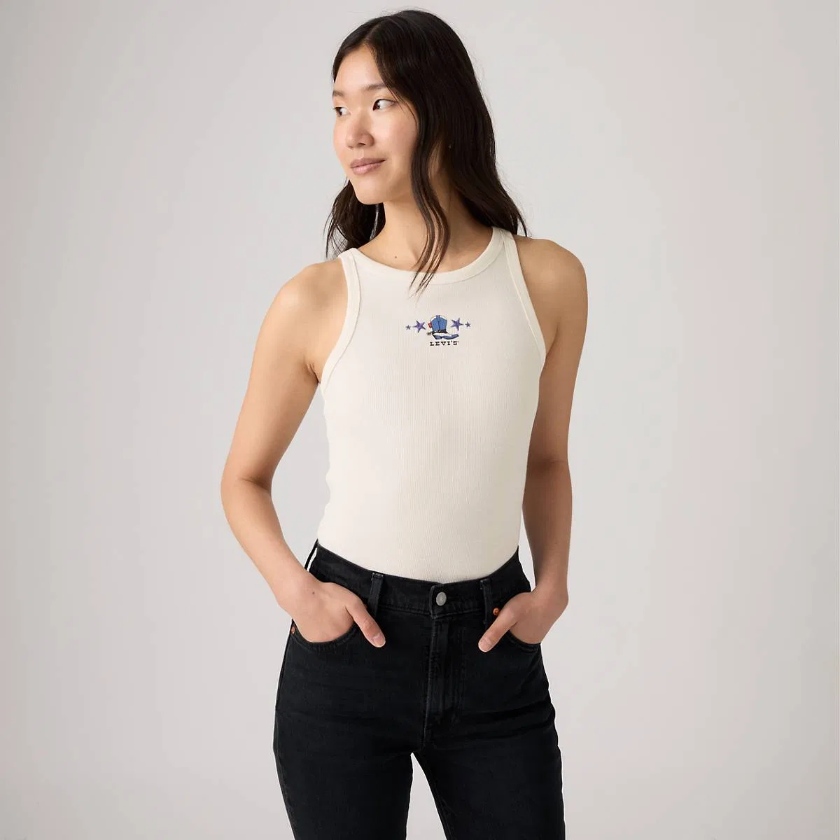 Майка с графическим логотипом Hayes Racer Levi's, Tank Levi'S Mini Boot Egret - White