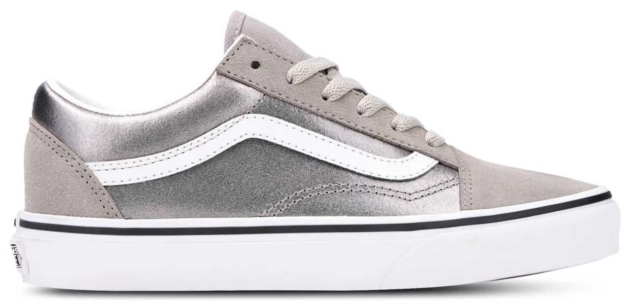 Кроссовки для мальчиков Old Skool Vans, цвет White/Metallic Silver