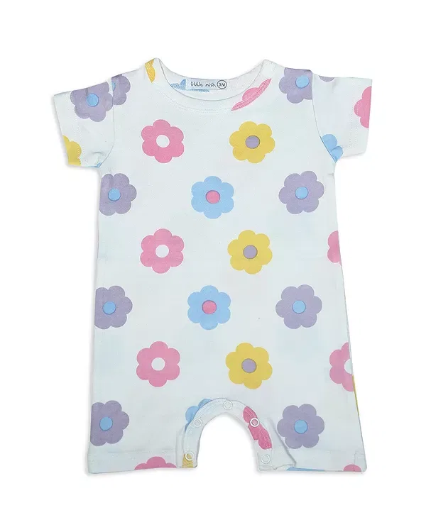 Детский комбинезон для девочек с принтом Daisy Print ShoRtAll Little Mish, Sand