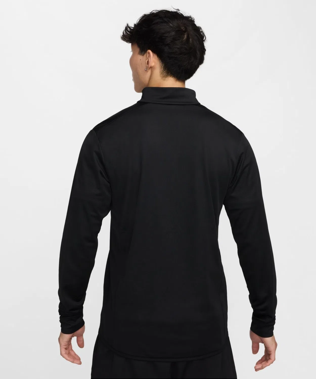 Мужская куртка-джерси с брендовым логотипом NIKE, черная — фото 2