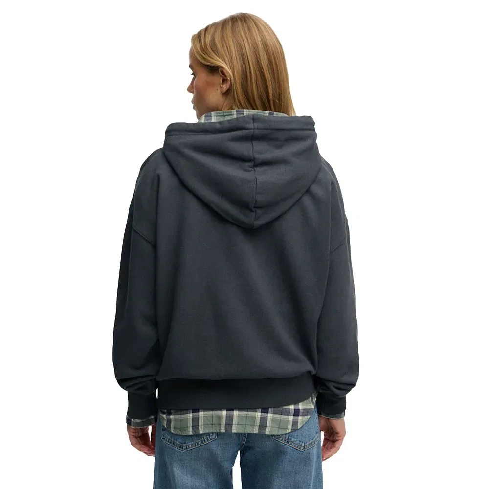 Женский худи свободного кроя с вышивкой Luxe Casual Embroidered Superdry, Grey — фото 2