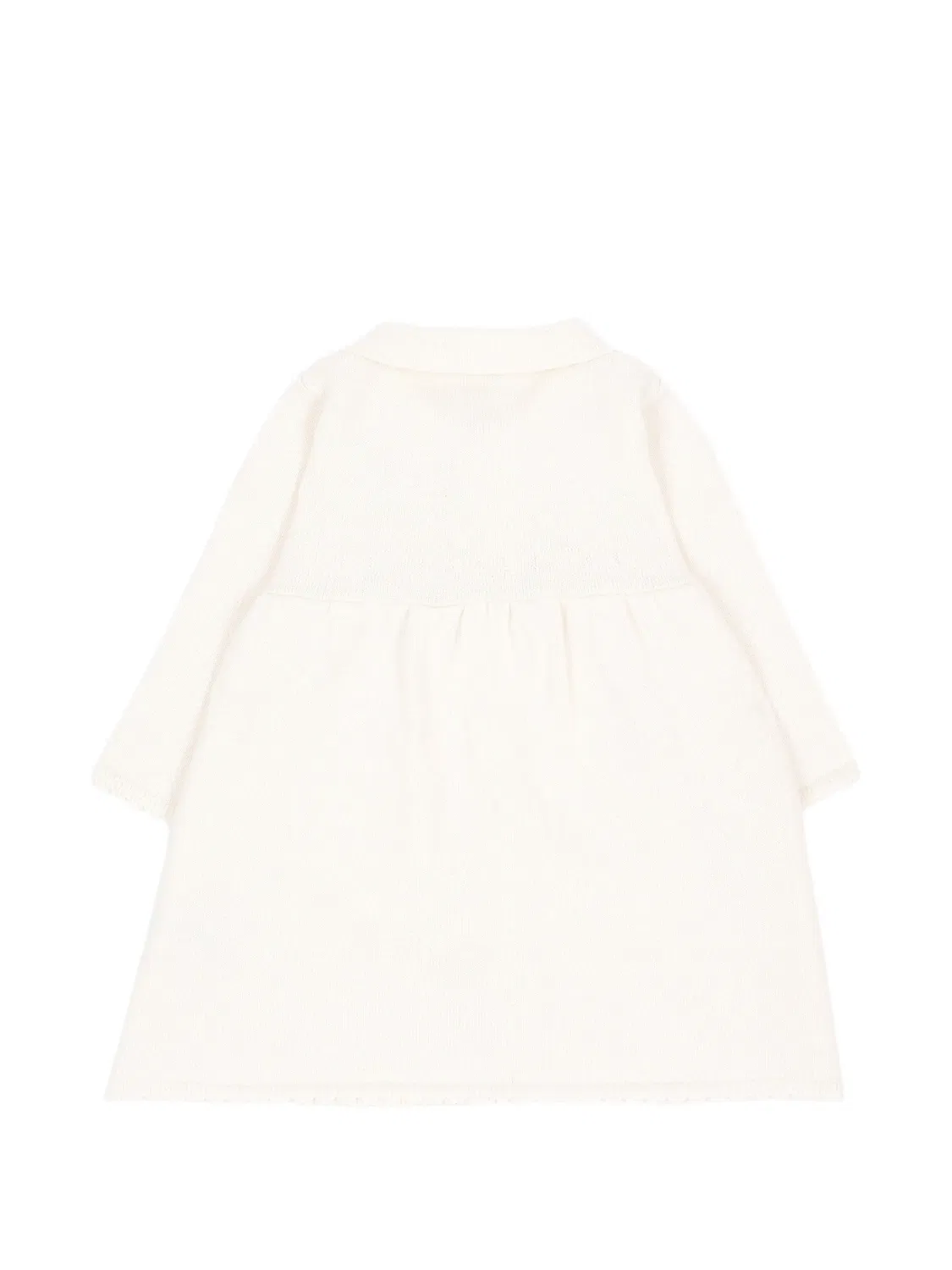 Трикотажное платье на пуговицах Petit Bateau, белый — фото 2