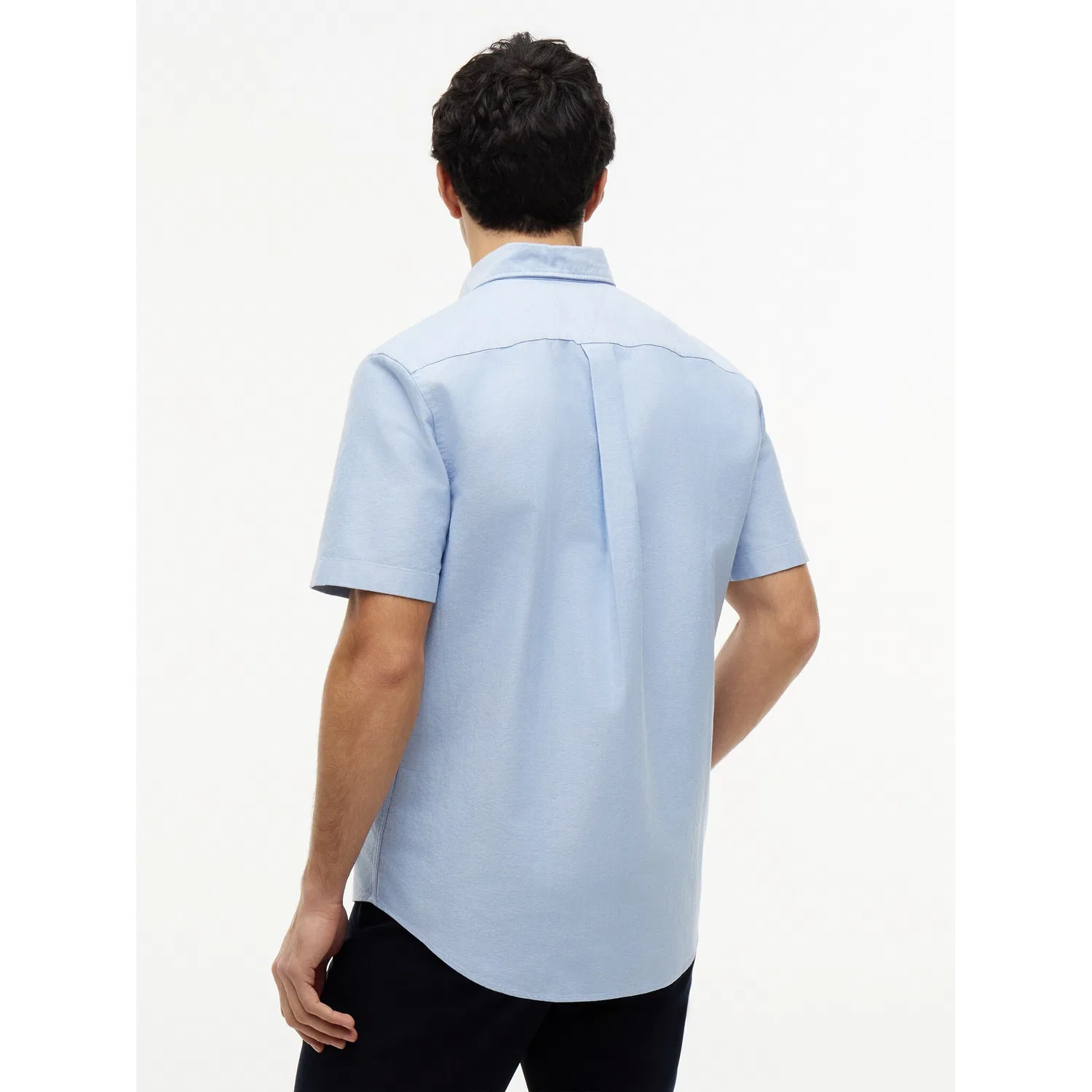 Мужская рубашка с коротким рукавом с пуговицами Heritage Oxford Tommy Hilfiger, рубашка Blue — фото 3