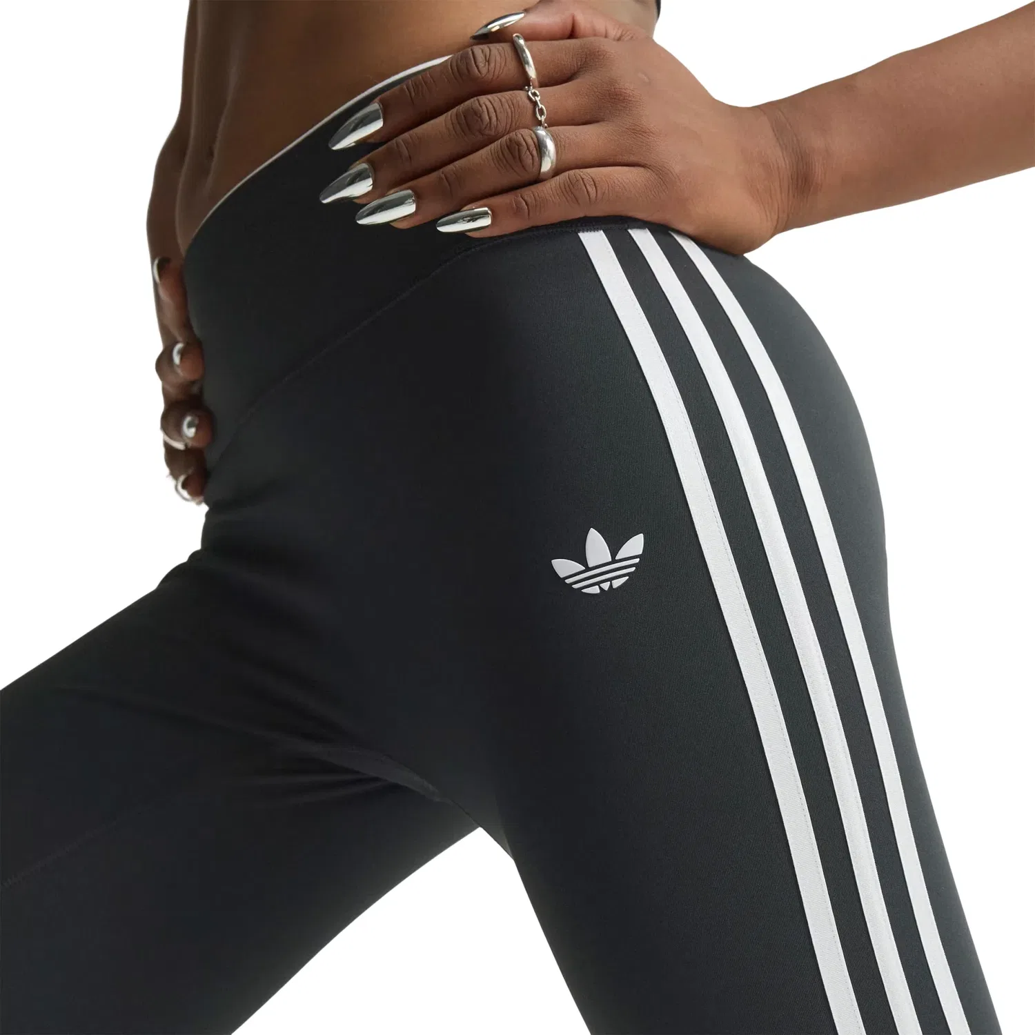 Женские леггинсы для тренировок Originals Sport Superstar 7/8 Leggings Asia Sizing 'Black' adidas, черный — фото 3